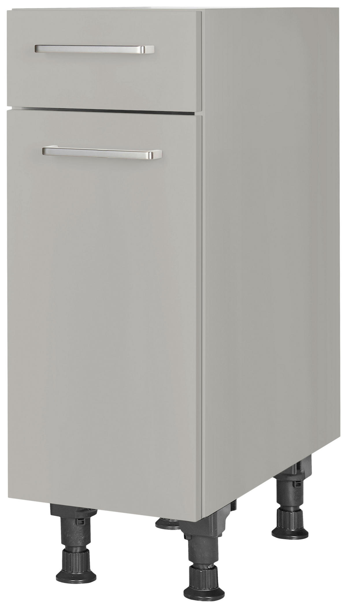 SCHUBKASTENUNTERSCHRANK 30/87/56 cm  in Grau  - Edelstahlfarben/Grau, MODERN, Holzwerkstoff/Metall (30/87/56cm) - Nobilia