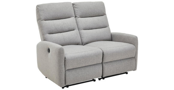 2-SITZER-SOFA Webstoff Hellgrau  - Hellgrau/Schwarz, Design, Kunststoff/Textil (134/105/94cm) - Carryhome