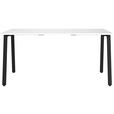 SCHREIBTISCH 160/80/75 cm  in Schwarz, Weiß  - Schwarz/Weiß, MODERN, Holzwerkstoff/Metall (160/80/75cm) - Novel
