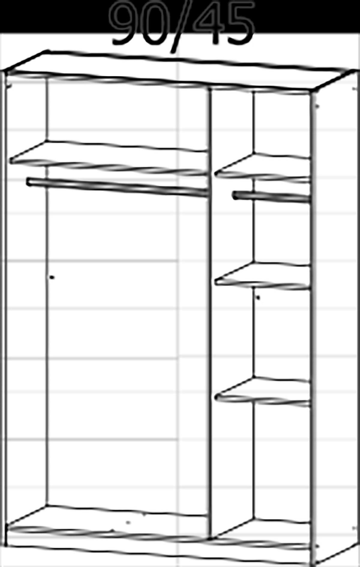 DREHTÜRENSCHRANK in Weiss  - Chromfarben/Weiss, Design, Holzwerkstoff/Kunststoff (136/197/54cm) - Carryhome