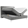 BOXBETT 180/200 cm  in Grau  - Chromfarben/Grau, Design, Holz/Holzwerkstoff (180/200cm) - Esposa