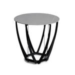 BEISTELLTISCH 50/50/50 cm Grau, Schwarz rund  - Schwarz/Grau, Basics, Stein/Metall (50/50/50cm) - Xora