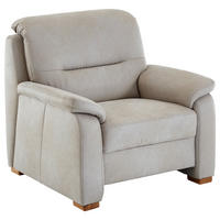 FERNSEHSESSEL Mikrofaser Hellgrau  - Eiche Bianco/Hellgrau, Design, Holz/Textil (100/92/95cm) - Beldomo Comfort