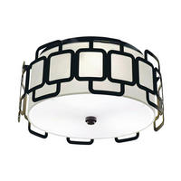 DECKENLEUCHTE Hinkley 37,9/17,8 cm  - Schwarz, Design, Textil/Metall (37,9/17,8cm) - Elstead Lighting