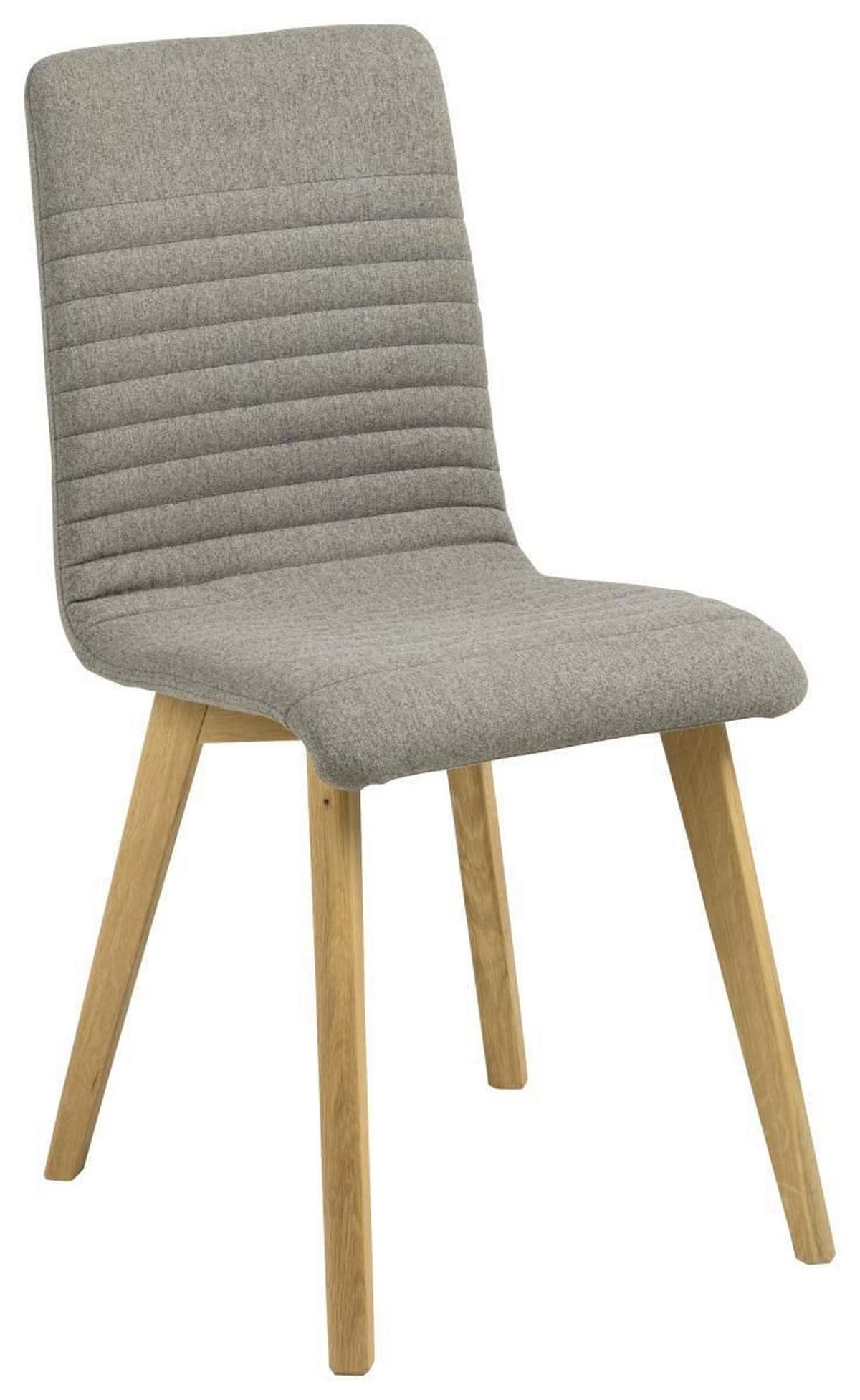 STUHL  in Webstoff Holz, Textil  - Eichefarben/Hellgrau, Design, Holz/Textil (42/90/43cm) - Carryhome