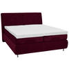 BOXSPRINGBETT 180/200 cm  in Bordeaux  - Bordeaux/Schwarz, Konventionell, Textil/Metall (180/200cm) - Dieter Knoll