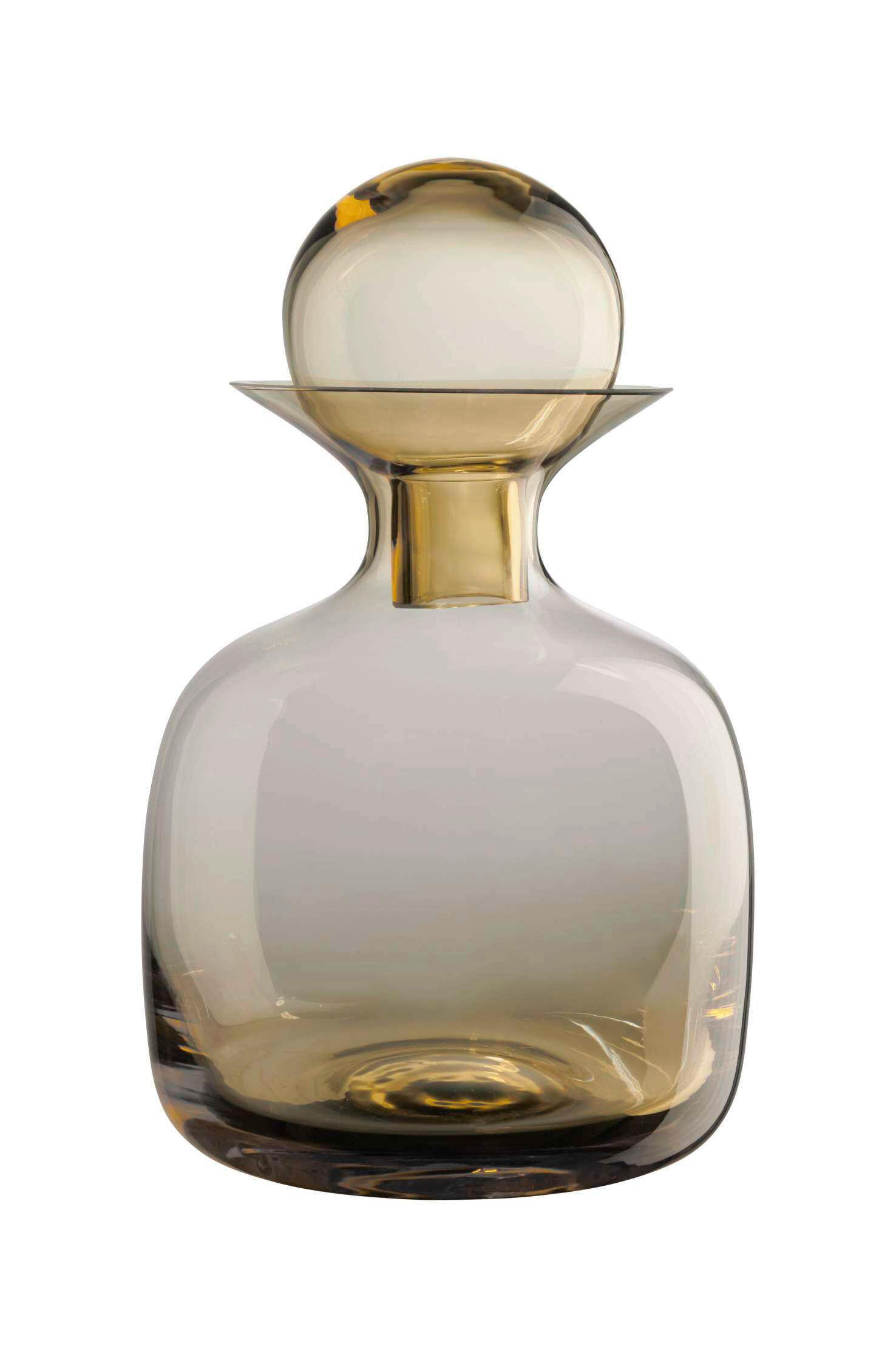 KARAFFE 1,5 l  - Bernsteinfarben, Design, Glas (14,5/18,5cm) - ASA