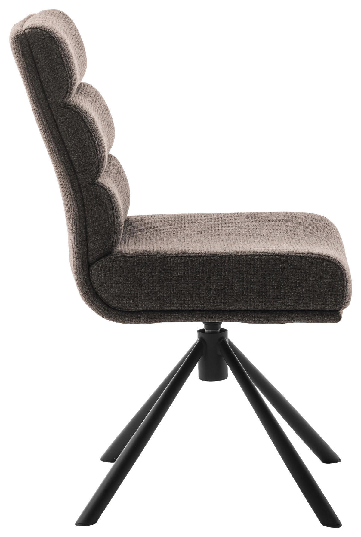 STUHL  in Stahl Webstoff Metall, Textil  - Schwarz/Cappuccino, Design, Textil/Metall (47/90/64cm) - Dieter Knoll