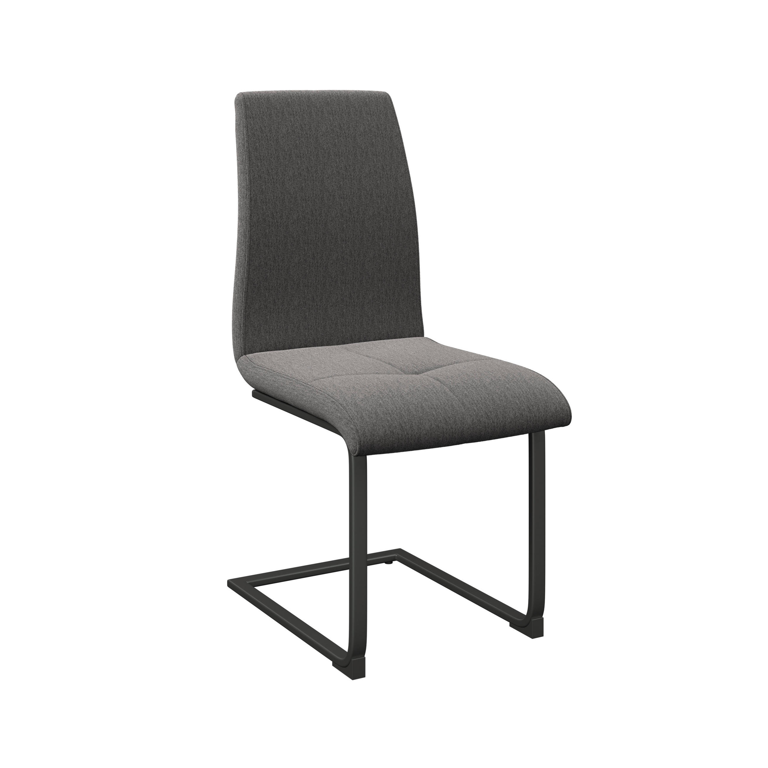 SCHWINGSTUHL   Webstoff  - Schwarz/Grau, MODERN, Holz/Textil (41/102/58cm) - Livetastic