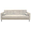 SCHLAFSOFA in Mikrofaser Creme  - Creme/Schwarz, Design, Textil/Metall (223/89/86cm) - P & B