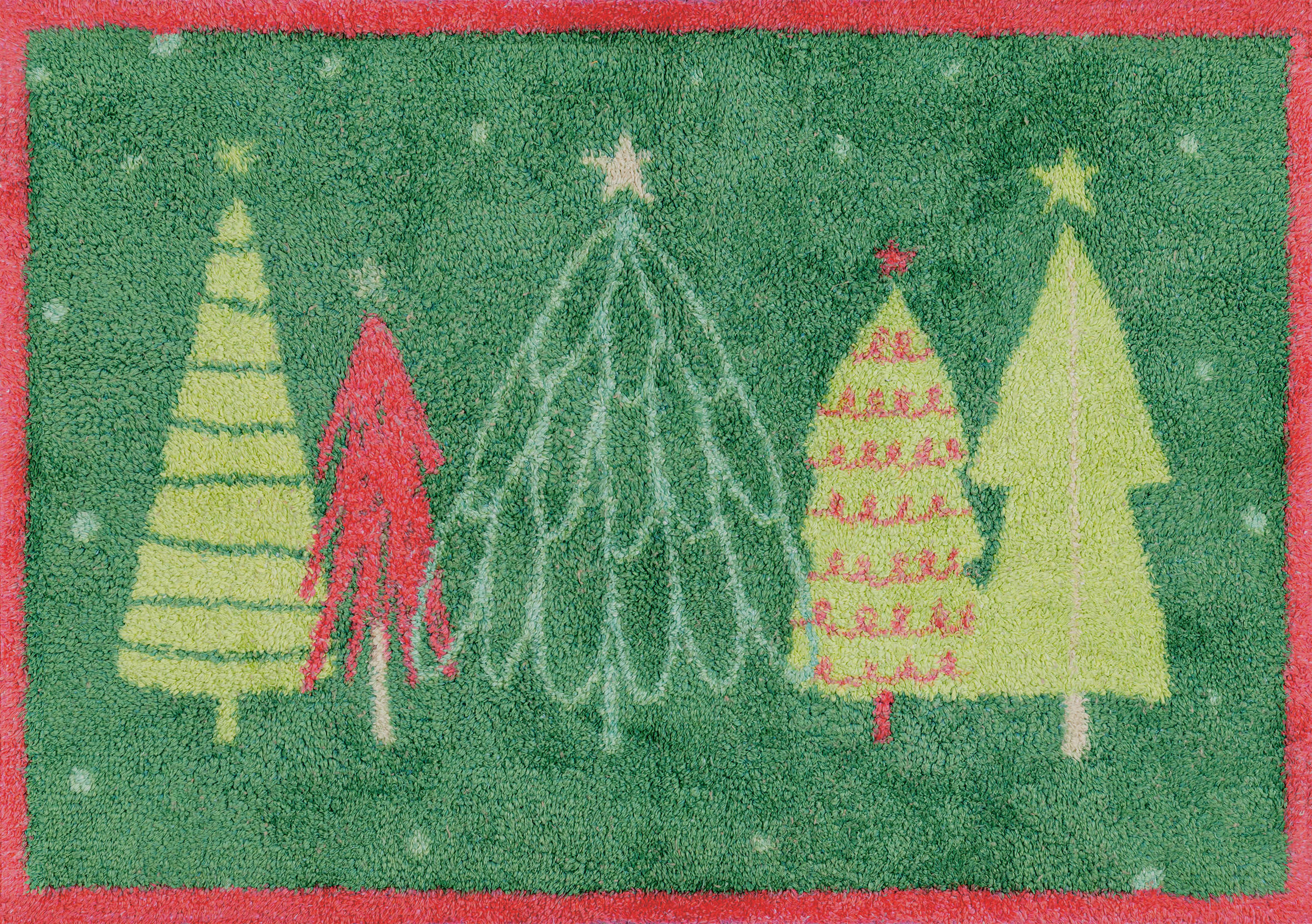 FUSSMATTE 60/85 cm Christmas Forest  - Grün, Trend, Kunststoff/Textil (60/85cm) - wash+dry