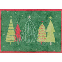 FUSSMATTE 60/85 cm Christmas Forest  - Grün, Trend, Kunststoff/Textil (60/85cm) - wash+dry