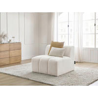 SOFAELEMENT ANNECY Bouclé Weiß  - Schwarz/Weiß, MODERN, Kunststoff/Textil (91/72/91cm)