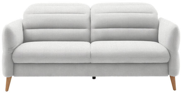 2-SITZER-SOFA  in Webstoff Weiß  - Eiche Bianco/Weiß, Design, Holz/Textil (192-220/85-106/98-112cm) - Dieter Knoll