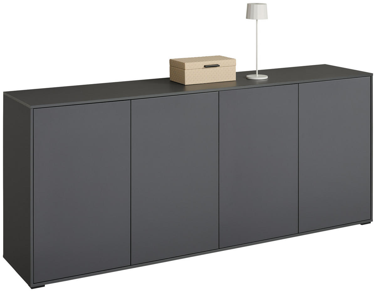 REGALELEMENT 179,1/72,6/40 cm Graphitfarben  179,1/72,6/40 cm  - Graphitfarben, Design, Holzwerkstoff (179,1/72,6/40cm) - home24
