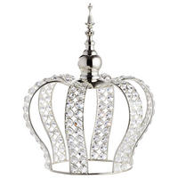 DEKOKRONE  - Silberfarben, Basics, Glas/Metall (30/37/30cm) - Ambia Home