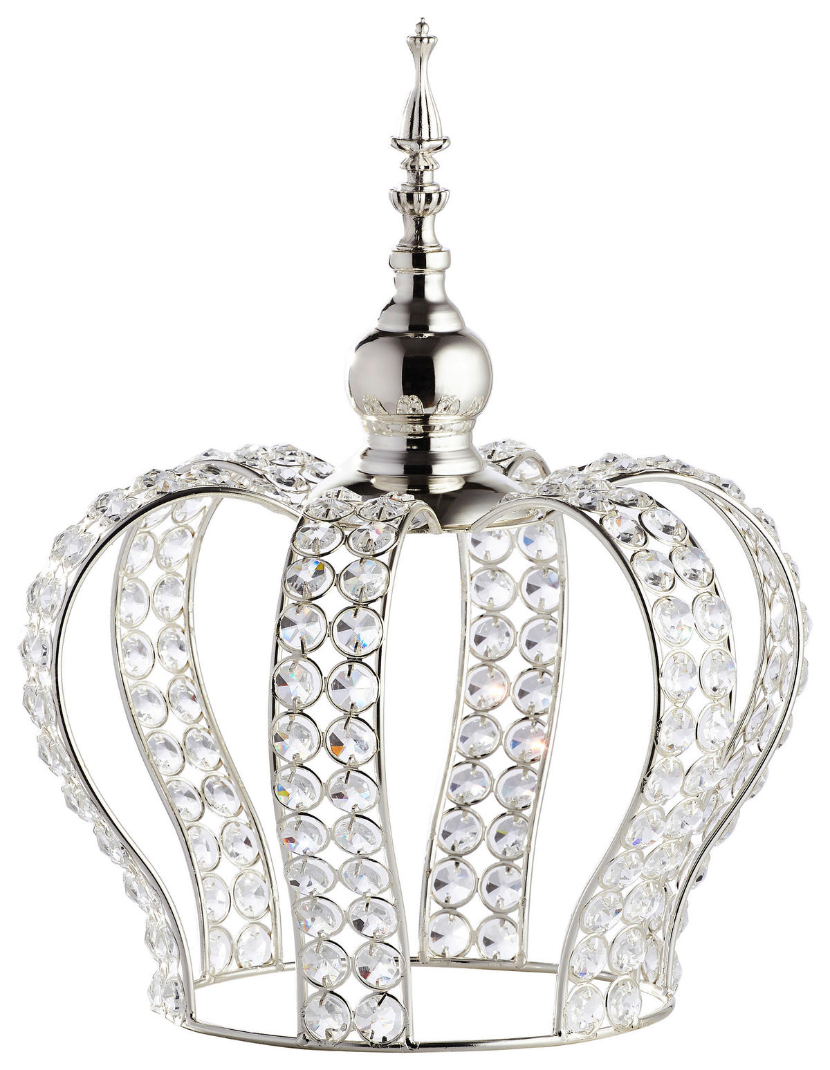 DEKOKRONE  - Silberfarben, Basics, Glas/Metall (30/37/30cm) - Ambia Home