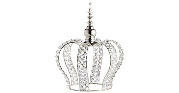 DEKOKRONE  - Silberfarben, Basics, Glas/Metall (30/37/30cm) - Ambia Home