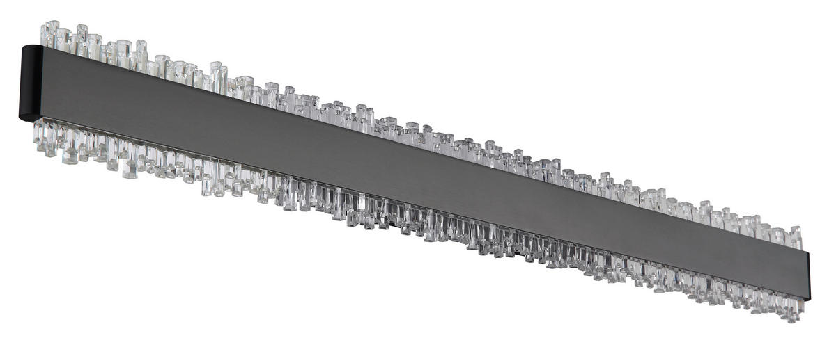 LED-WANDLEUCHTE 70,5/8/4 cm   - Klar/Schwarz, Design, Kunststoff/Metall (70,5/8/4cm) - Globo