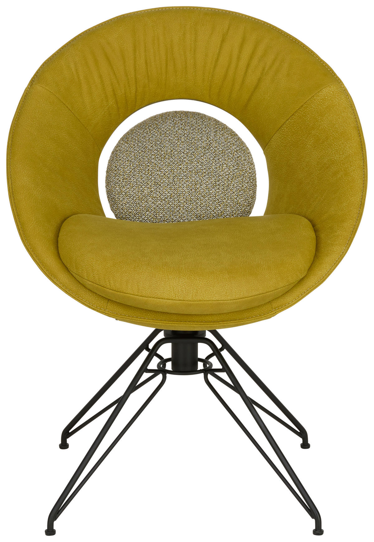 STUHL  Beinauswahl, Lederauswahl, Stoffauswahl, Typenauswahl, Sitzfläche 360° drehbar, Gestellauswahl, Stoff-/Lederauswahl Flachgewebe Echtleder  Grün, Schwarz  - Beige/Schwarz, Design, Leder/Textil (67/86/67cm) - Koinor