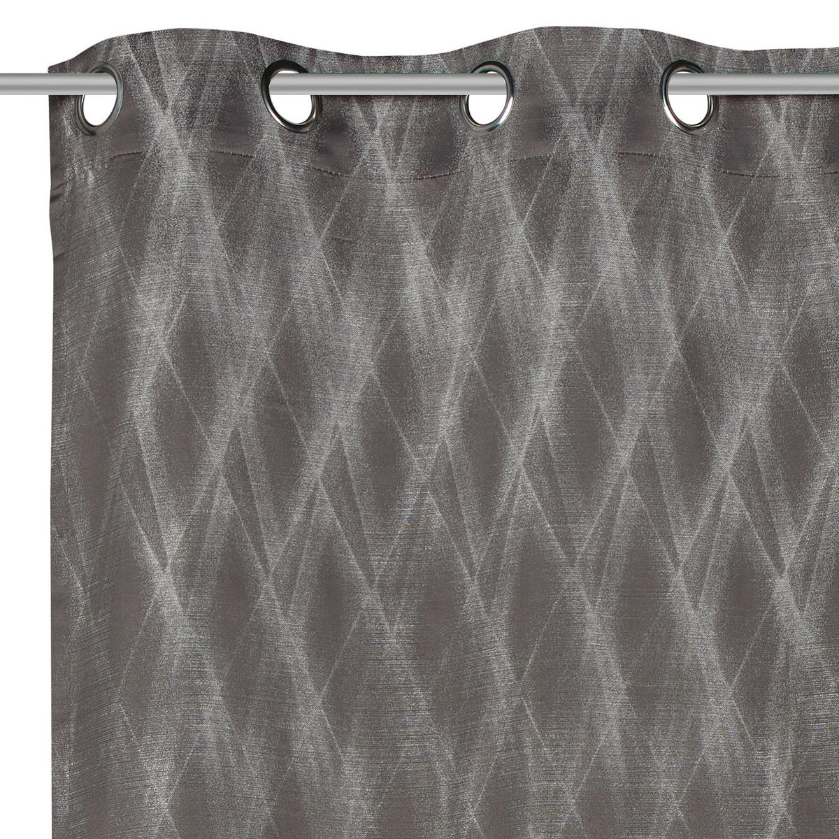 ÖSENSCHAL Narvik blickdicht 135/250 cm   - Grau, Design, Textil (135/250cm) - Ambiente