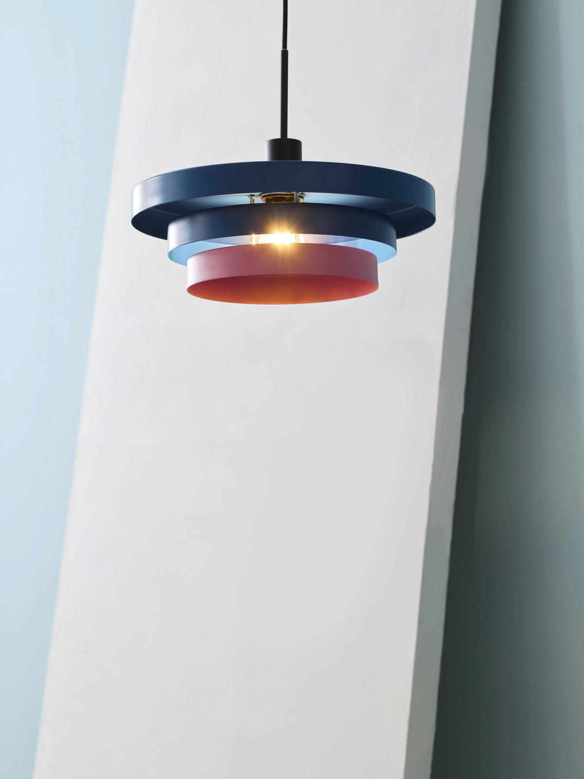 HÄNGELEUCHTE 40/136 cm  - Blau/Rosa, Basics, Metall (40/136cm) - Osram