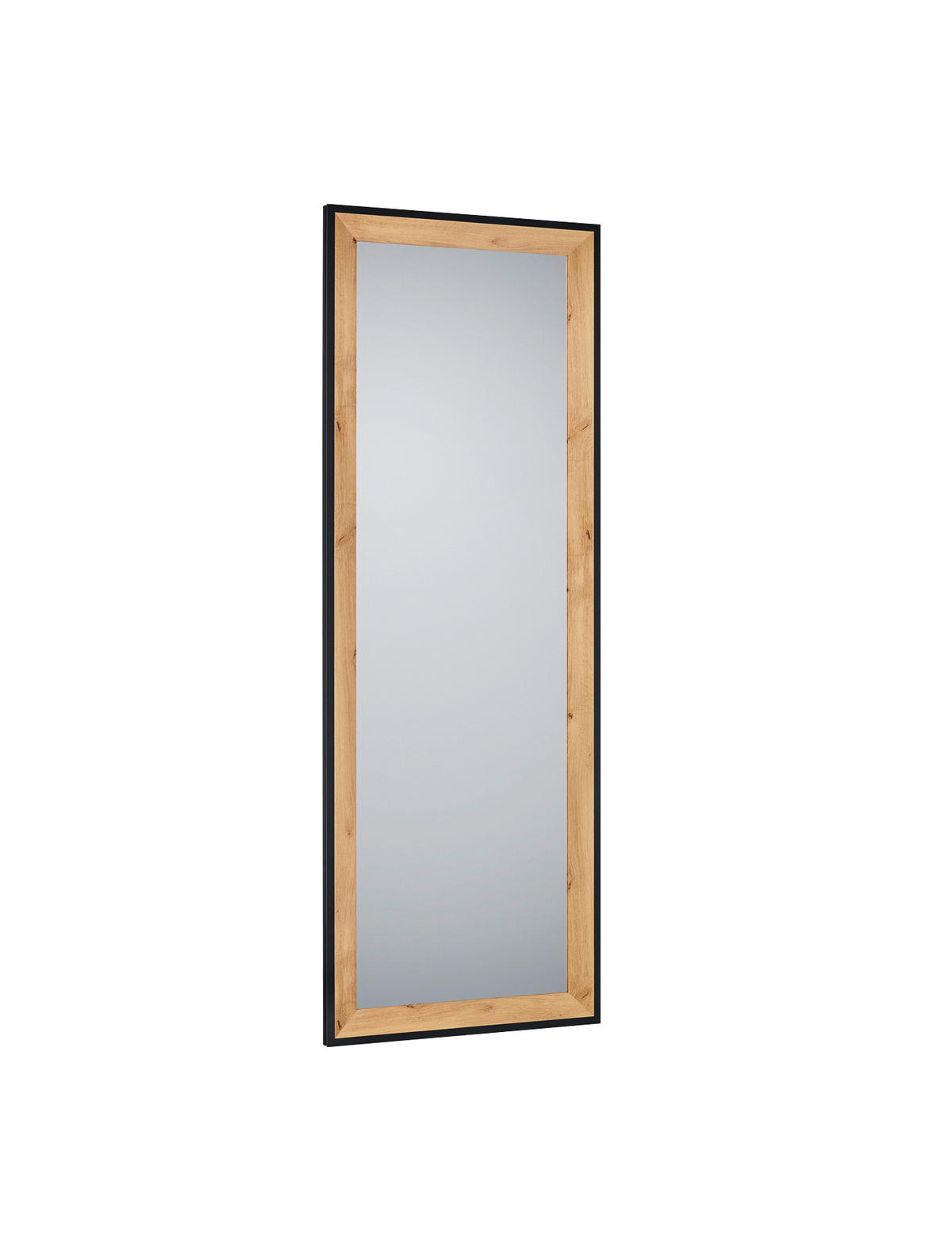 WANDSPIEGEL 50/150/2,7 cm    in rechteckig  - Schwarz/Eiche Artisan, Trend, Glas/Holzwerkstoff (50/150/2,7cm) - Boxxx