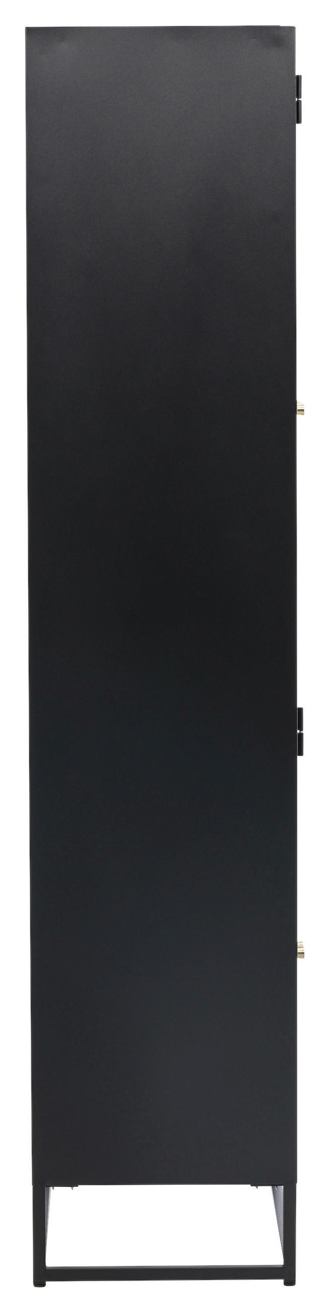 VITRINSKÅP  i svart  - svart, Design, metall/glas (80/190/41cm) - Livetastic