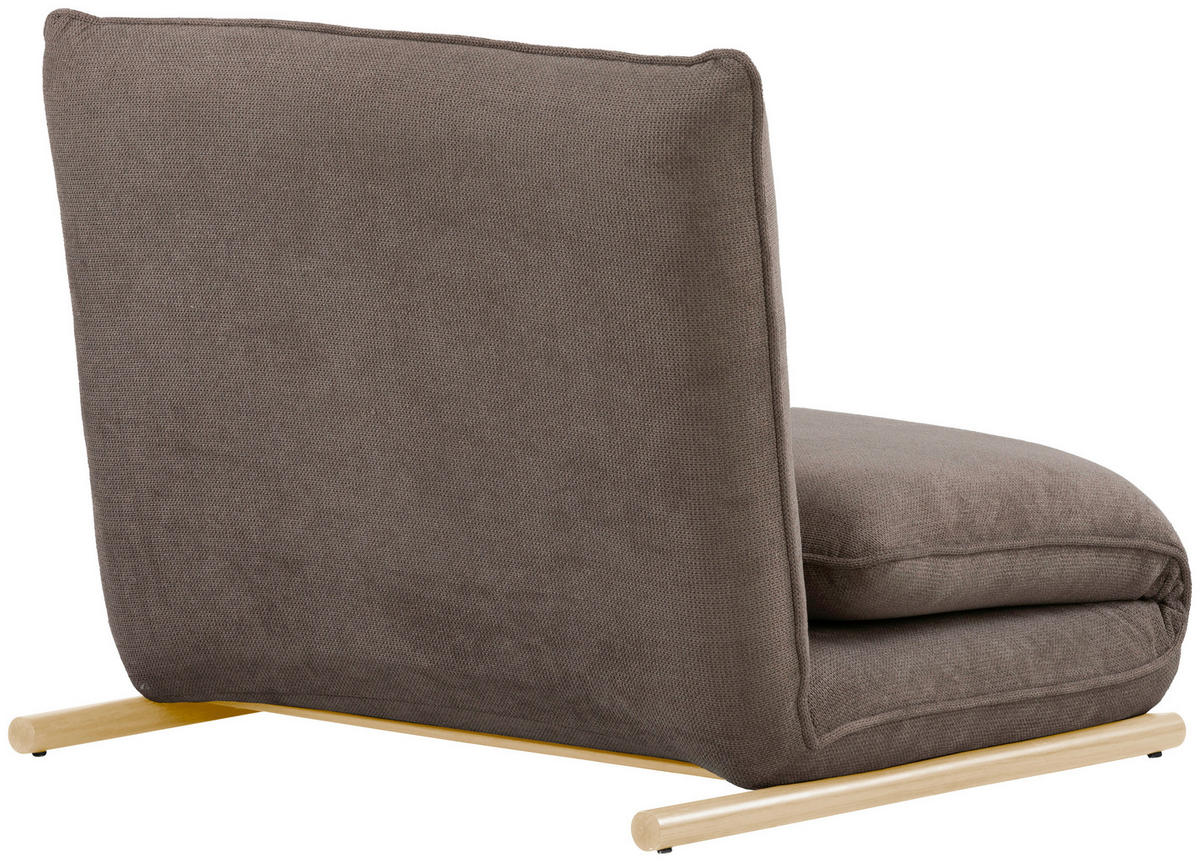 SESSEL in Samt Braun, Nussbaumfarben  - Nussbaumfarben/Braun, Design, Textil/Metall (93/97/80cm) - MID.YOU