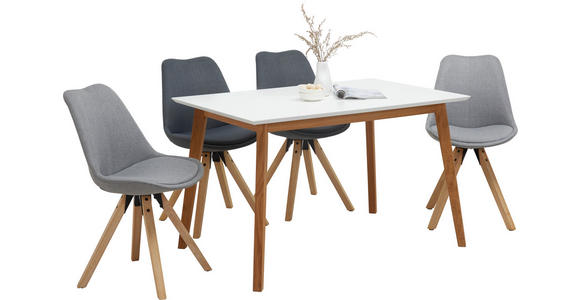 ESSTISCH in Holz, Holzwerkstoff 120/80/75 cm  - Eichefarben/Weiß, Design, Holz/Holzwerkstoff (120/80/75cm) - Carryhome