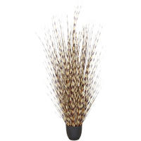 KUNSTPFLANZE Grasbündel 140 cm  - Schwarz/Braun, Basics, Kunststoff (140cm)