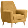 SESSEL Webstoff Gelb    - Eichefarben/Gelb, Design, Holz/Textil (90/105/84cm) - Carryhome