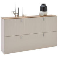 HÄNGESCHUHSCHRANK Eiche furniert Eichefarben, Sandfarben  - Sandfarben/Eichefarben, Design, Holz/Holzwerkstoff (140/79/28cm) - Dieter Knoll