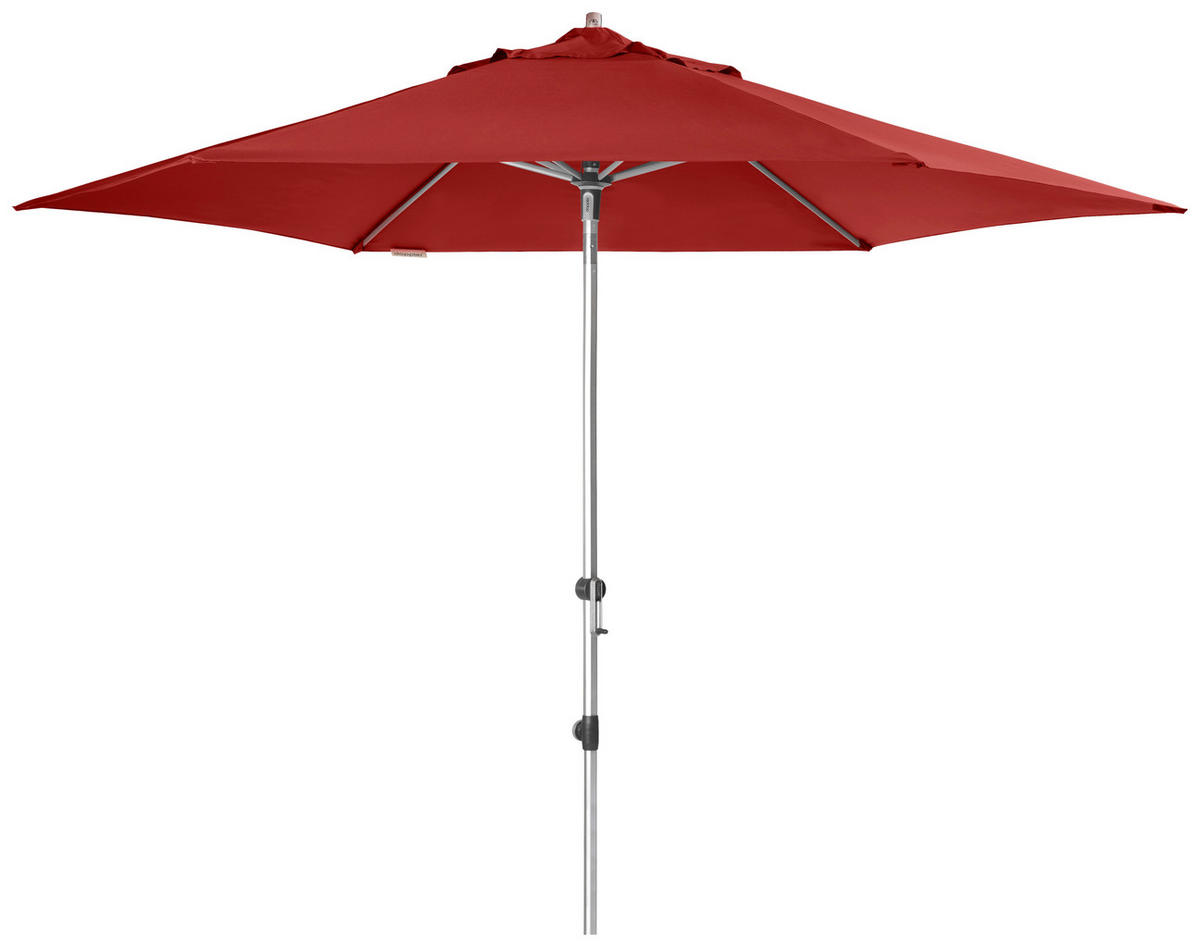 SONNENSCHIRM 320 cm Bordeaux  - Bordeaux/Silberfarben, Basics, Textil/Metall (320cm) - Doppler