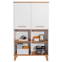 REGAL  94,8/159/39,9 cm Eichefarben, Weiss  - Weiss/Eichefarben, Konventionell, Holz/Holzwerkstoff (94,8/159/39,9cm) - Paidi
