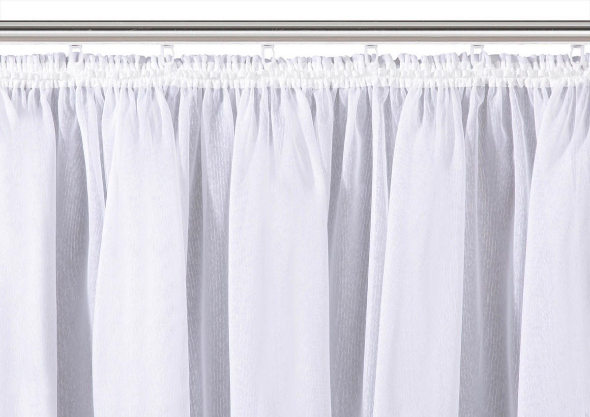 FERTIGSTORE  transparent  450/225 cm   - Weiß, Basics, Textil (450/225cm)