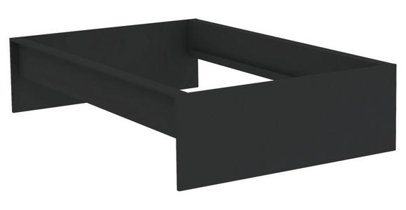 BETTRAHMEN 120/200 cm in Anthrazit - Anthrazit, KONVENTIONELL, Holzwerkstoff (120/200cm) - Hom`in