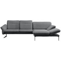 ECKSOFA in Webstoff Hellgrau  - Anthrazit/Hellgrau, Design, Textil/Metall (299/203cm) - Himolla