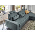 ECKSOFA  in Echtleder Blaugrau  334/176 cm  - Blaugrau/Schwarz, Design, Leder/Metall (334/176cm) - Dieter Knoll