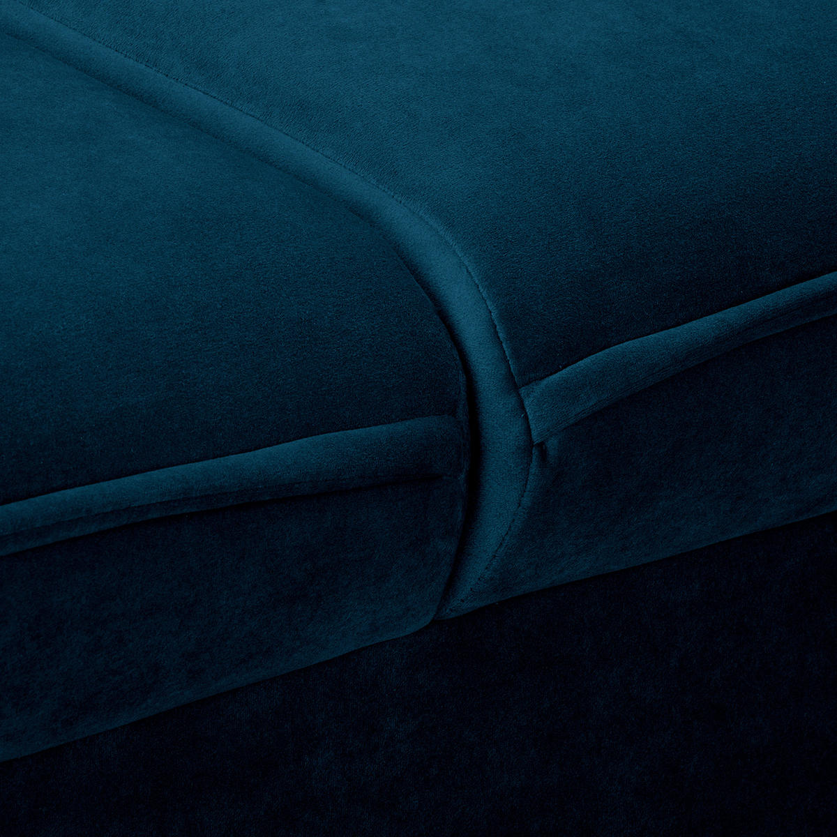 2-SITZER-SOFA JULI Samt Blau  - Blau/Schwarz, Design, Holz/Textil (138/86/100cm) - P & B