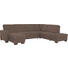 WOHNLANDSCHAFT - Hellbraun/Braun, Design, Holz/Textil (163/319/241cm) - Beldomo System