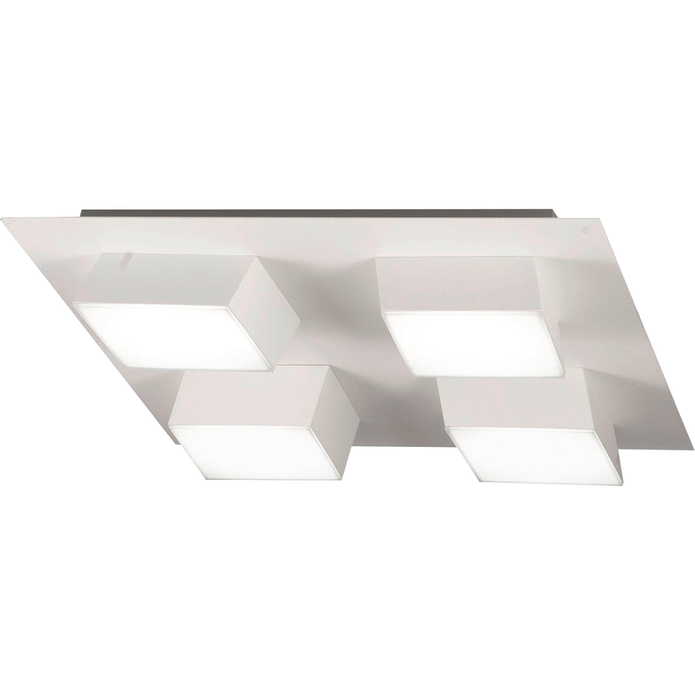 LED-WANDLEUCHTE Lucas 35/35/8 cm   - Weiß, Design, Kunststoff/Metall (35/35/8cm) - Fabas Luce