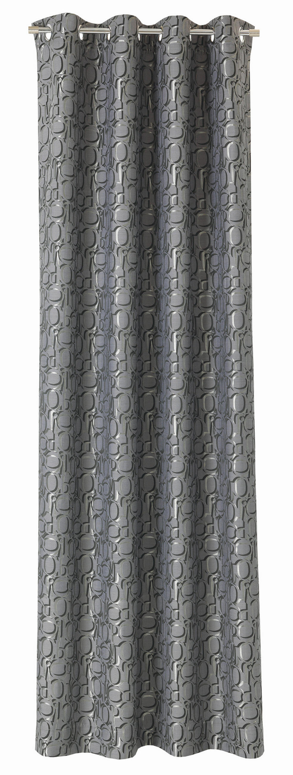 ÖSENSCHAL J-Ornament blickdicht 140/250 cm   - Dunkelgrau/Anthrazit, Design, Textil (140/250cm) - Joop!