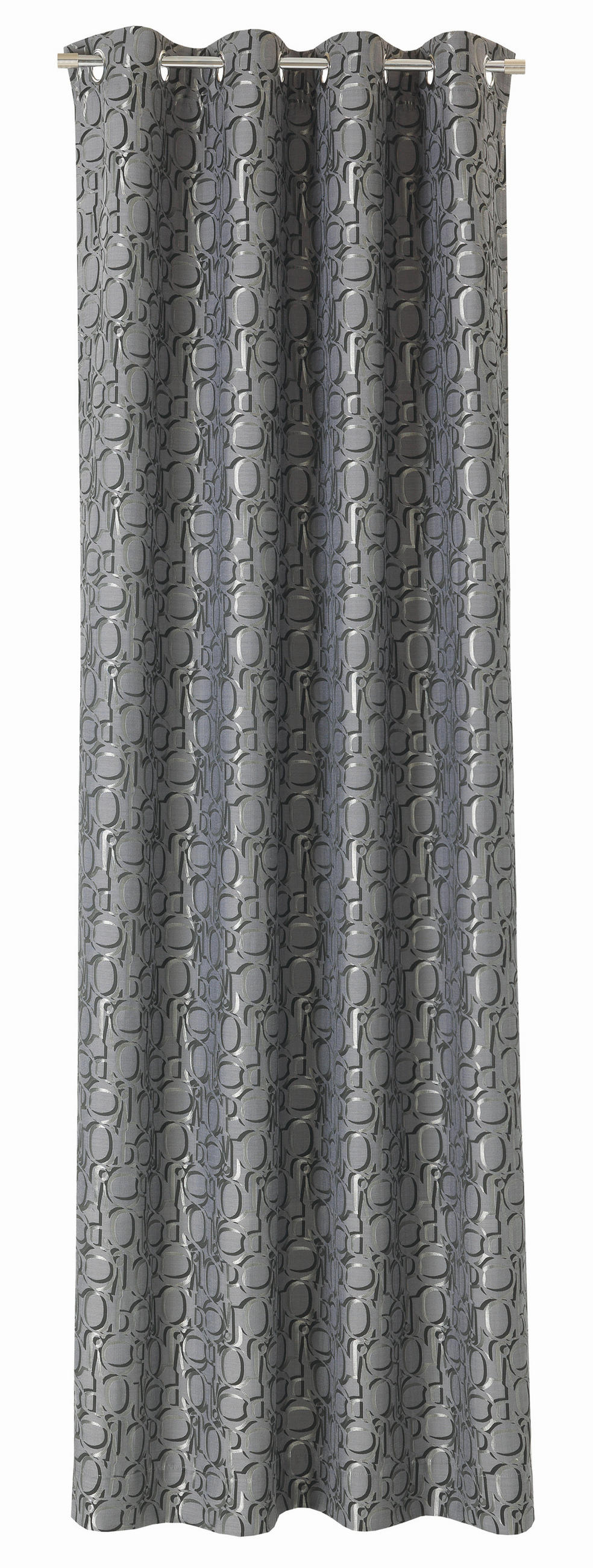 ÖSENSCHAL J-Ornament blickdicht 140/250 cm   - Dunkelgrau/Anthrazit, Design, Textil (140/250cm) - Joop!
