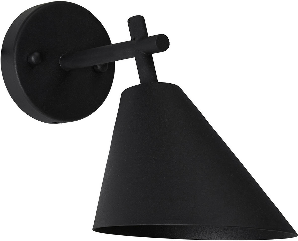 VÄGGLAMPA FÖR UTOMHUS - svart, Basics, metall (33/18/23,50cm)