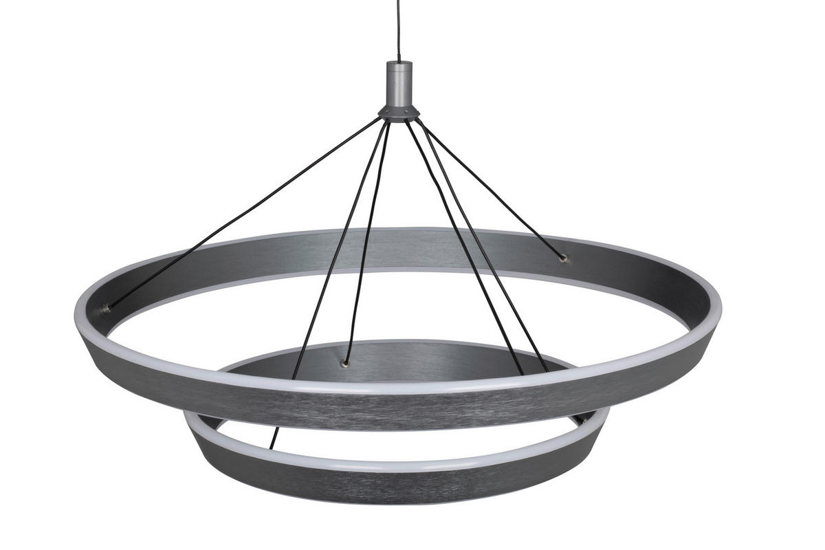 ZÁVĚSNÉ LED SVÍTIDLO, 60/150 cm  - šedá, Lifestyle, kov (60/150cm) - Ambiente