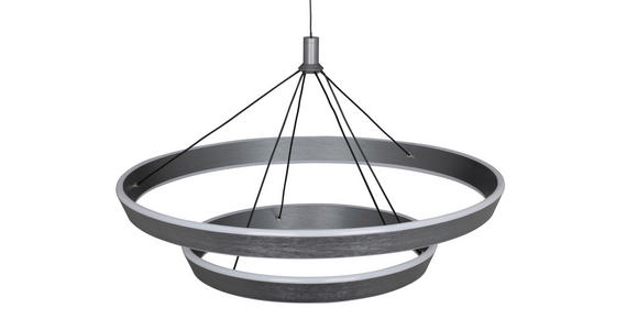 LED-HÄNGELEUCHTE 60/150 cm  - Grau, LIFESTYLE, Metall (60/150cm) - Ambiente