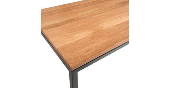 COUCHTISCH in Holz 100/60/41,5 cm  - Eichefarben/Schwarz, Design, Holz/Metall (100/60/41,5cm) - Johann Jakob