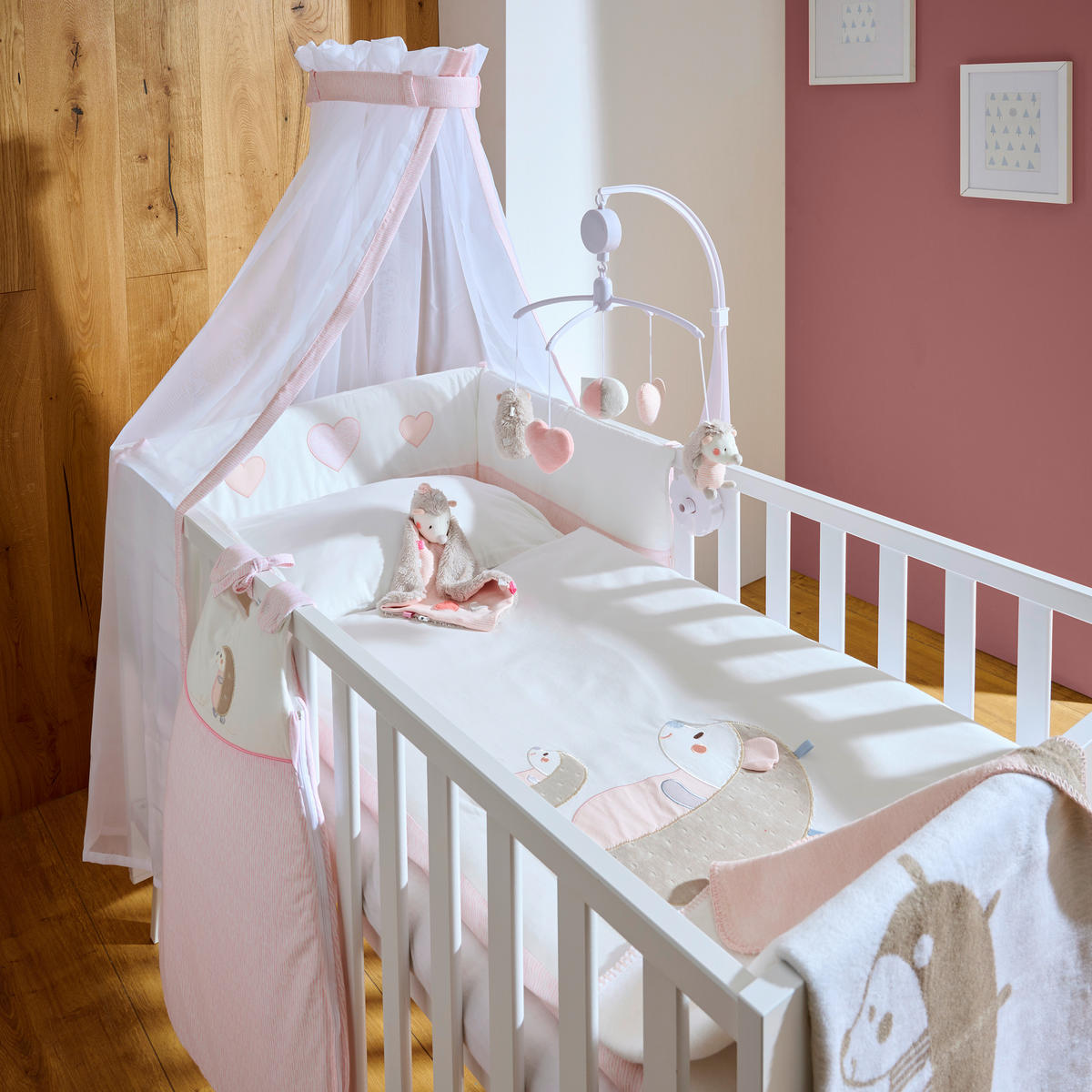 VREĆA ZA SPAVANJE ZA BEBE  MEGGI  - ružičasta/krem, Basics, tekstil (70cm) - Patinio