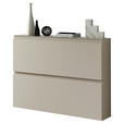 SCHUHKIPPER - Sandfarben, Design, Glas/Holzwerkstoff (110/82/22cm) - Moderano